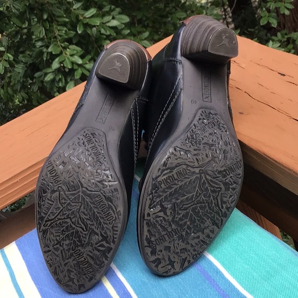 Pikolinos Black/Brown Leather Booties Sz 9.5-10 MINT - Picture 6 of 8